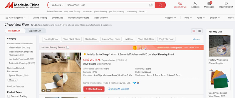 Piso de vinilo barato