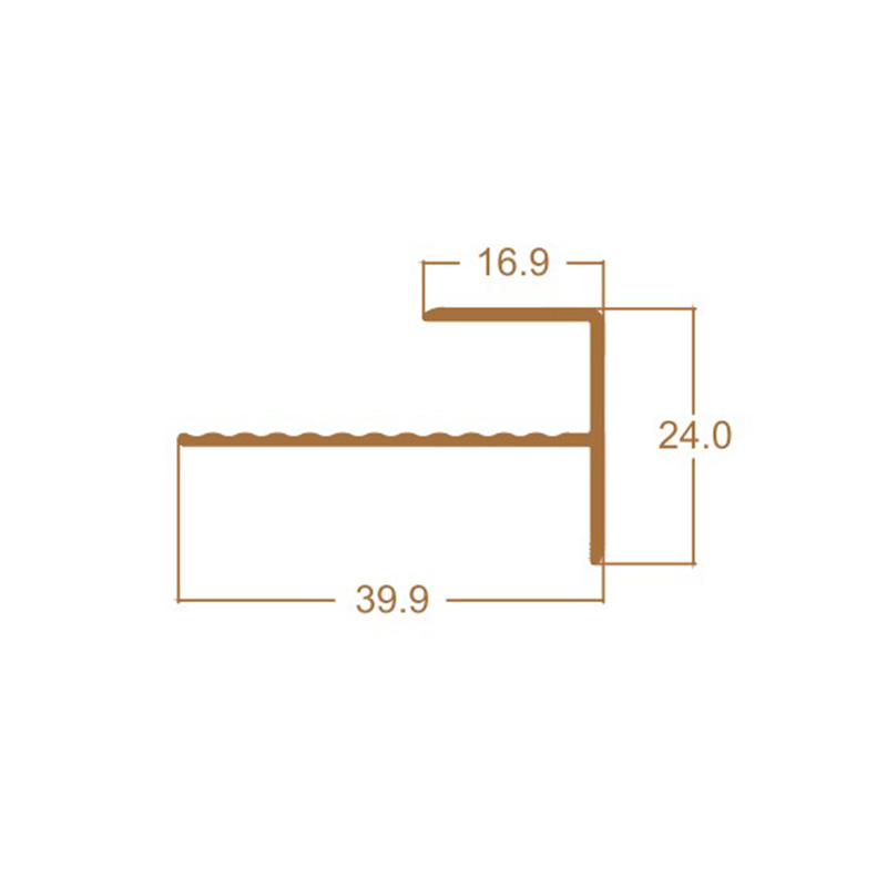 Bordes de pelda&ntilde;os de escalera en forma de F