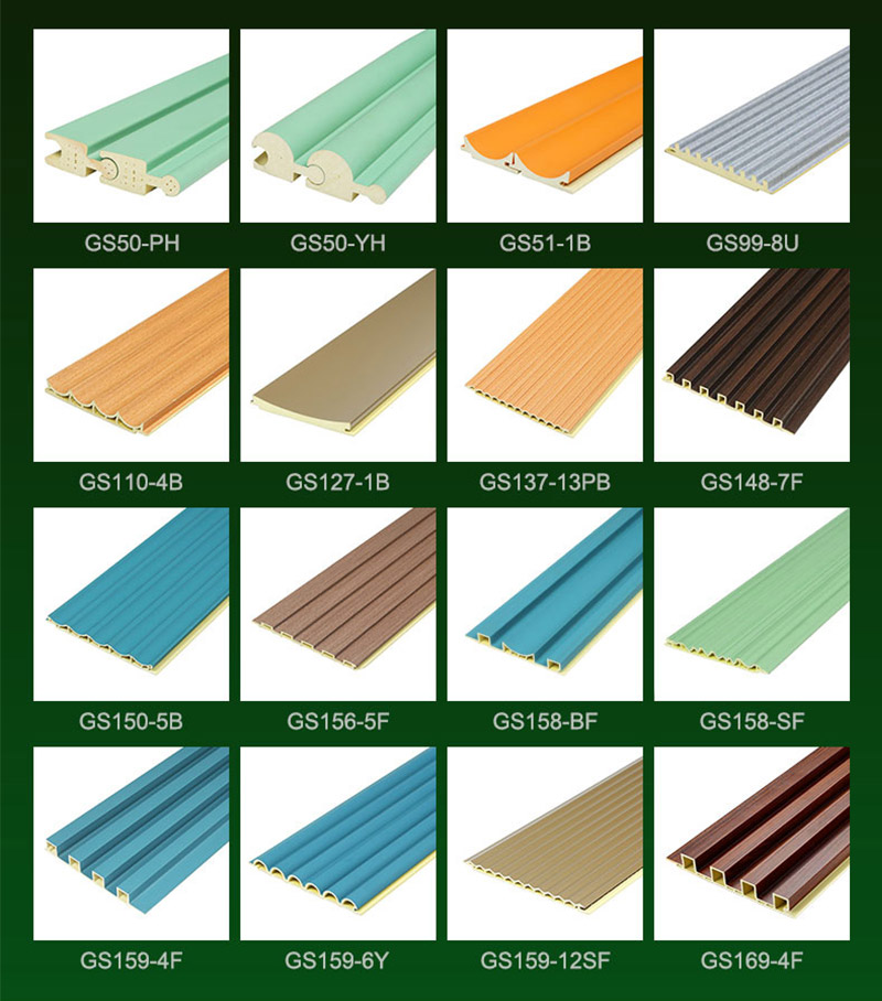 Diseños de paneles de pared estriados interiores de PVC Wpc de madera para  decoración