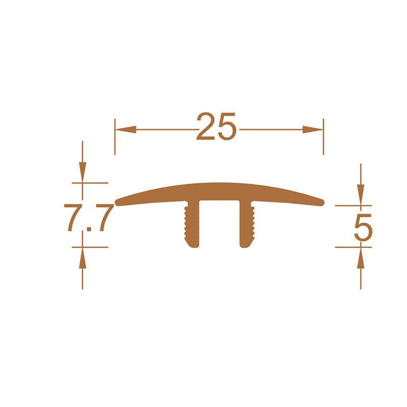 Tiras de borde de piso de madera en forma de T personalizadas