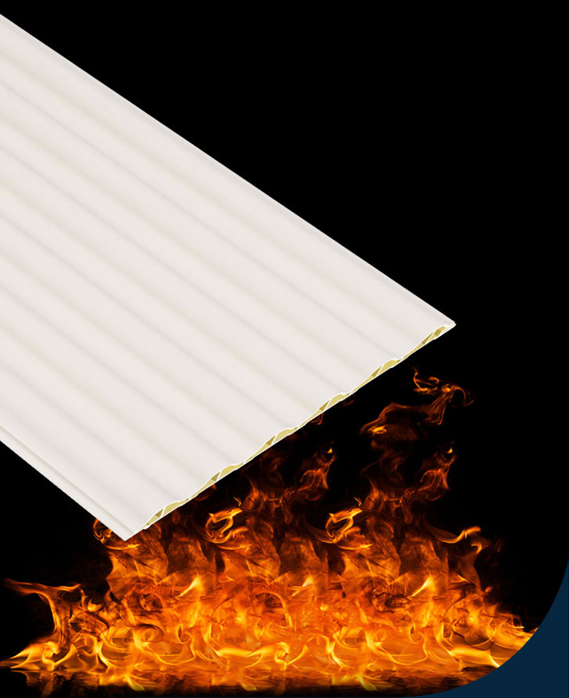 Paneles de pared estriados de WPC ign&iacute;fugos