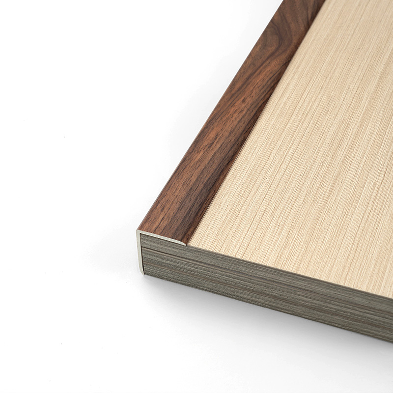 Tira de borde en forma de V de grano de madera