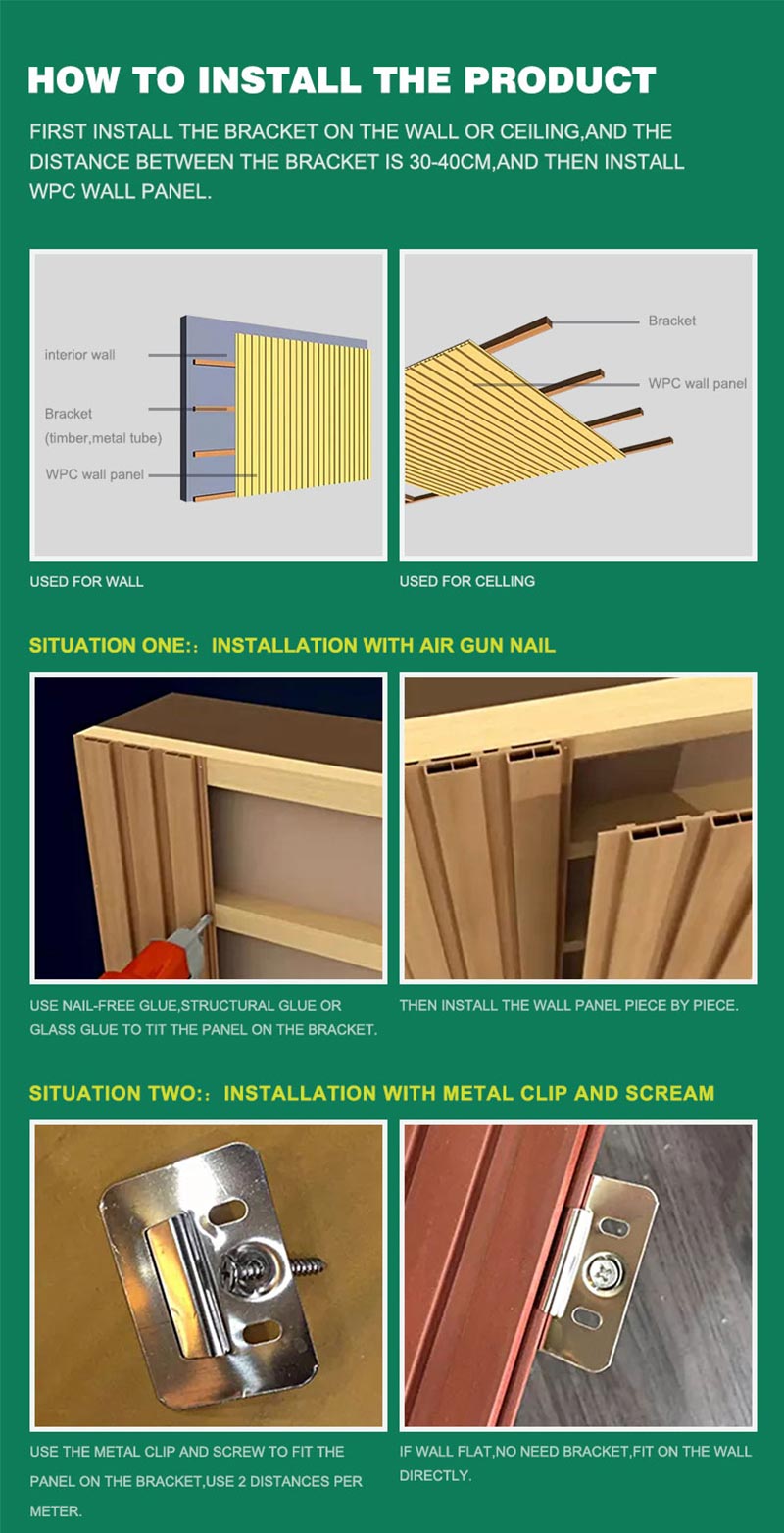 Panel de pared de WPC de lujo