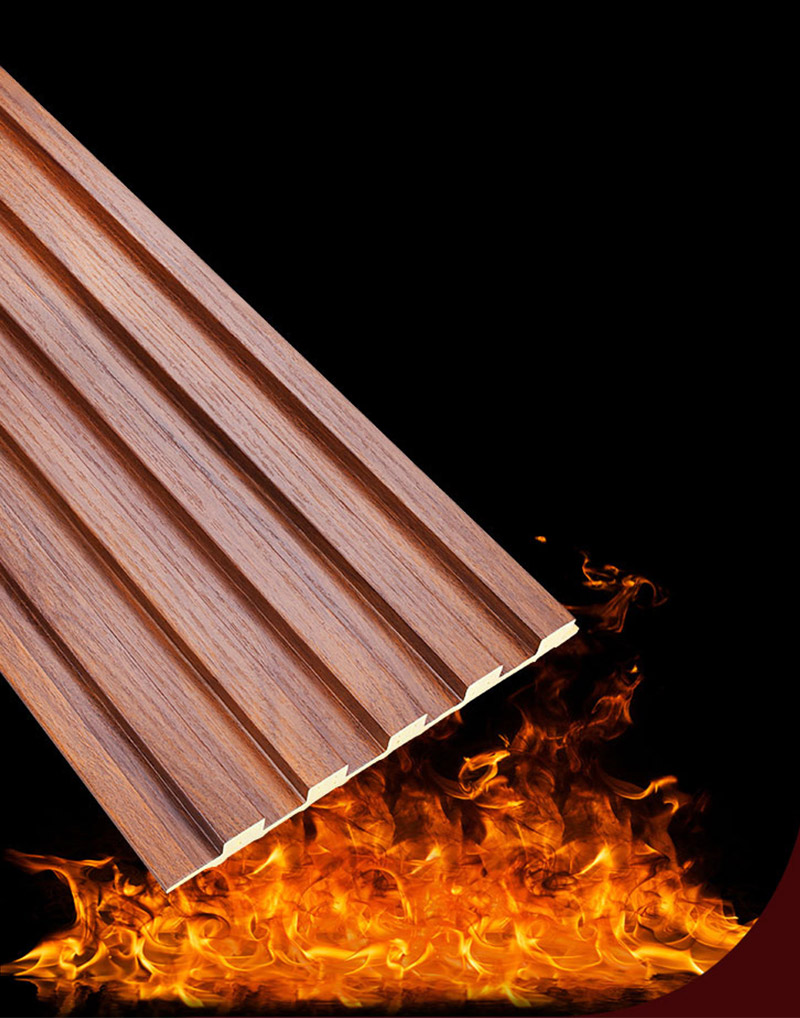 Panel estriado de madera ign&iacute;fugo