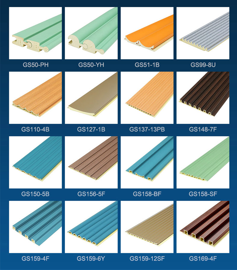 Revestimiento de pared estriado de varios tama&ntilde;os