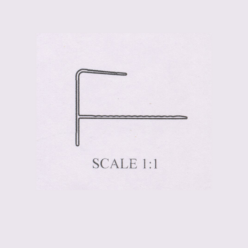 Borde de escalera duradero en forma de F