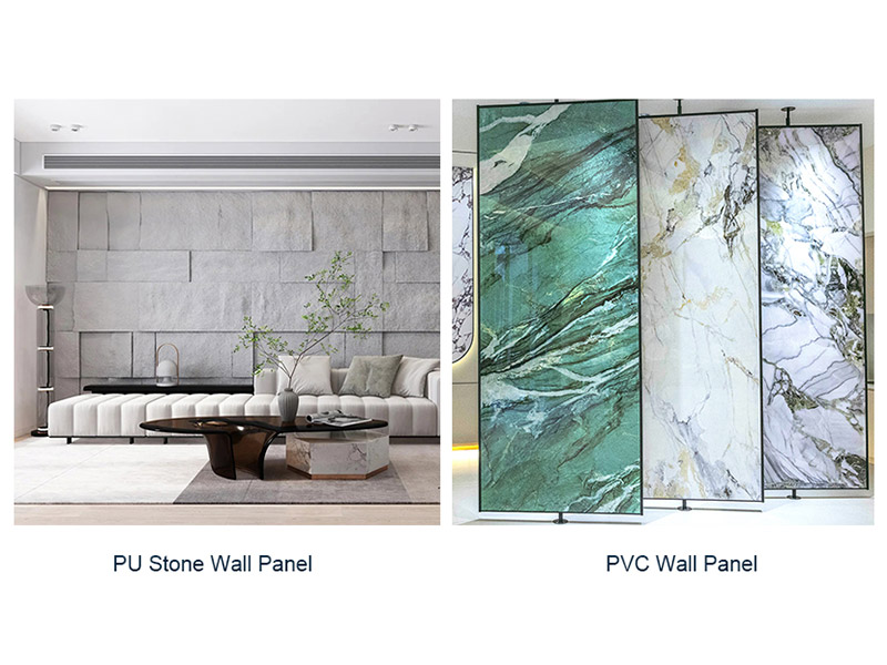 Panel de pared de piedra de PU versus panel de pared de PVC: una guía completa
