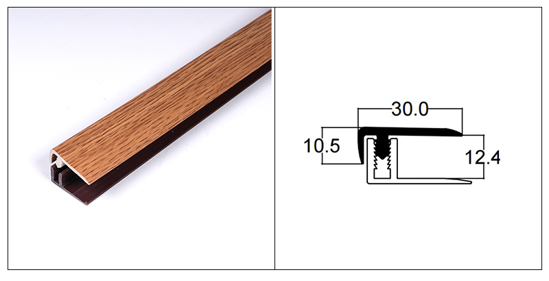 Bordes de suelo de PVC en forma de F de 30*10,5 mm