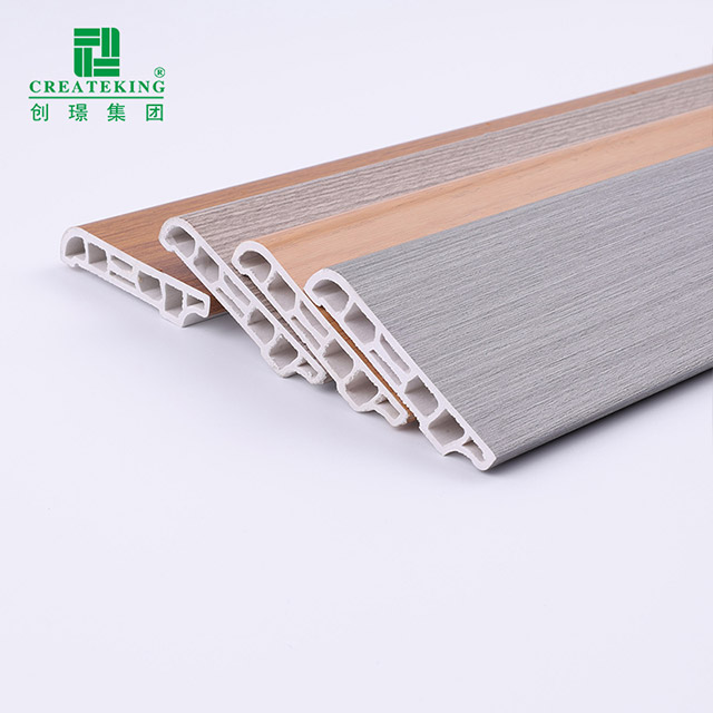 Zócalo de PVC de grano de madera de 60 * 15 mm
