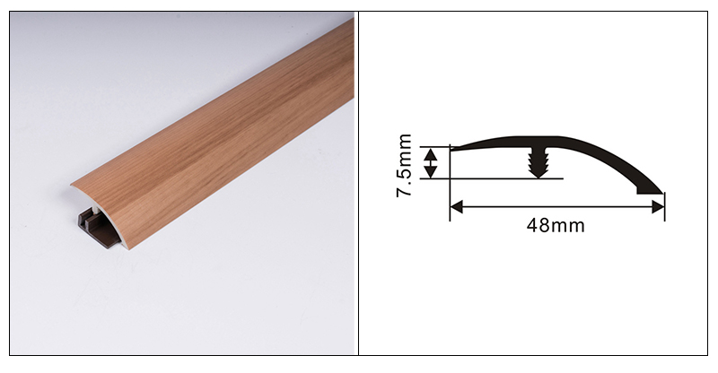 Reductor de pisos de PVC de 48 * 7,5 mm