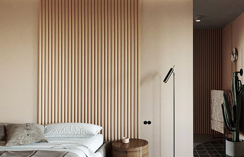 Panel de pared semicircular de WPC