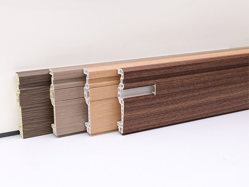 Tablero de Kirting de clavos ocultos WPC de 75 * 14 mm