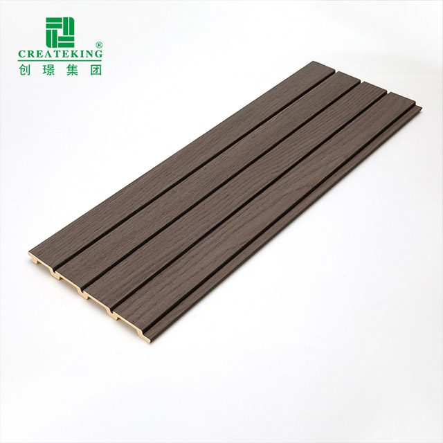 Paneles de pared estriados de PVC con acabado de madera de 170 * 11 mm