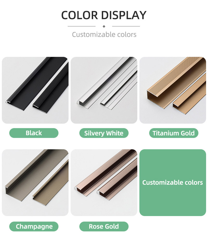 Borde de piso de aluminio con canal C