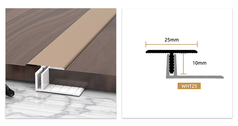 Molduras de piso de aleaci&oacute;n de aluminio en forma de T