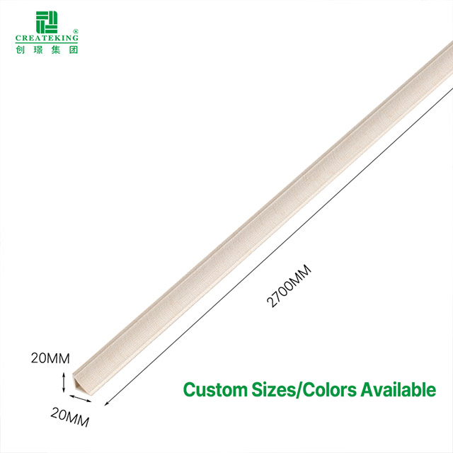 Bordes de esquina interior de PVC de 20*20 mm