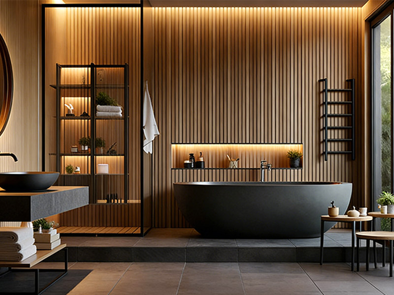 Paneles de pared de ba&ntilde;o WPC