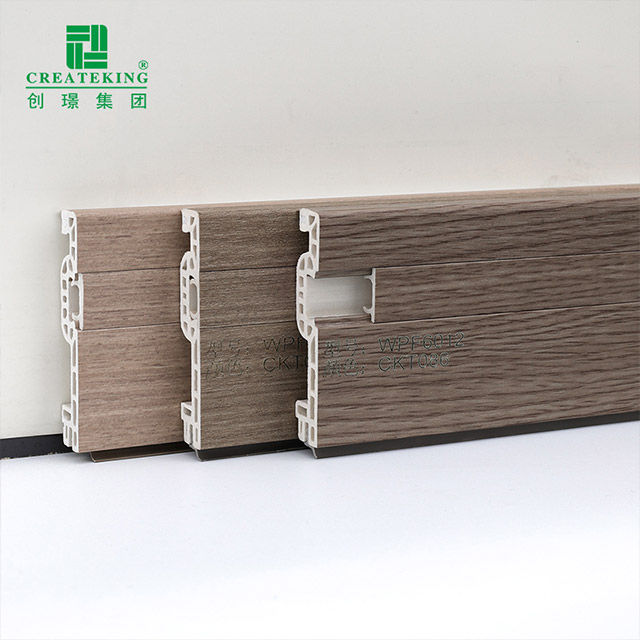 Rodapié de clavo oculto WPC de 60 * 12 mm