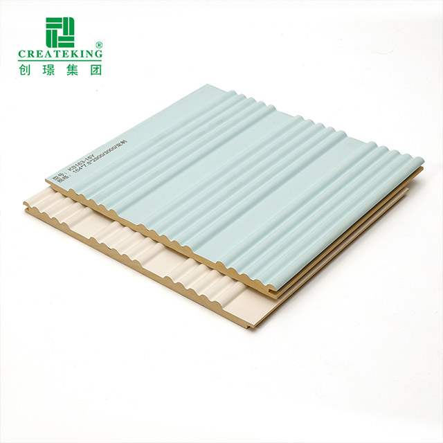 Panel de pared estriado sólido curvo de 164 * 7,8 mm