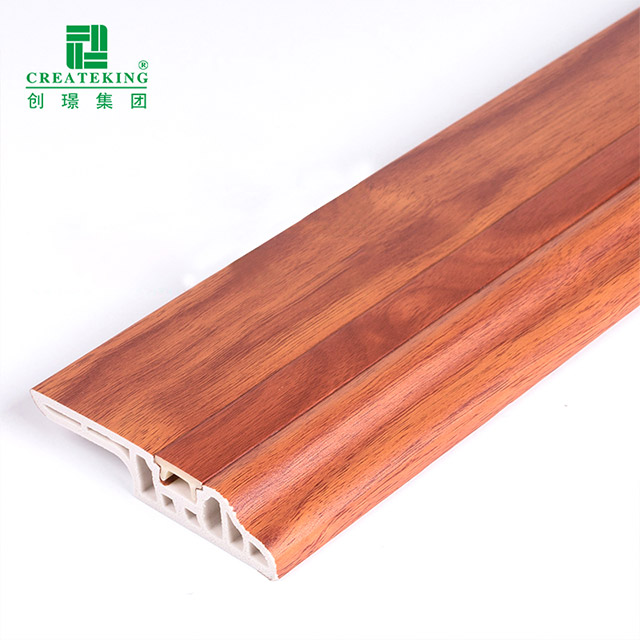 Rodapié de clavo oculto con lengua de cordero de PVC de 78 * 17 mm