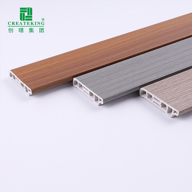 Zócalo de PVC de grano de madera de 60 * 15 mm
