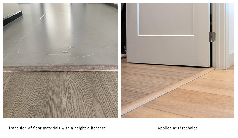 Tira de transici&oacute;n para pisos SPC de veta de madera de 32 * 4 mm