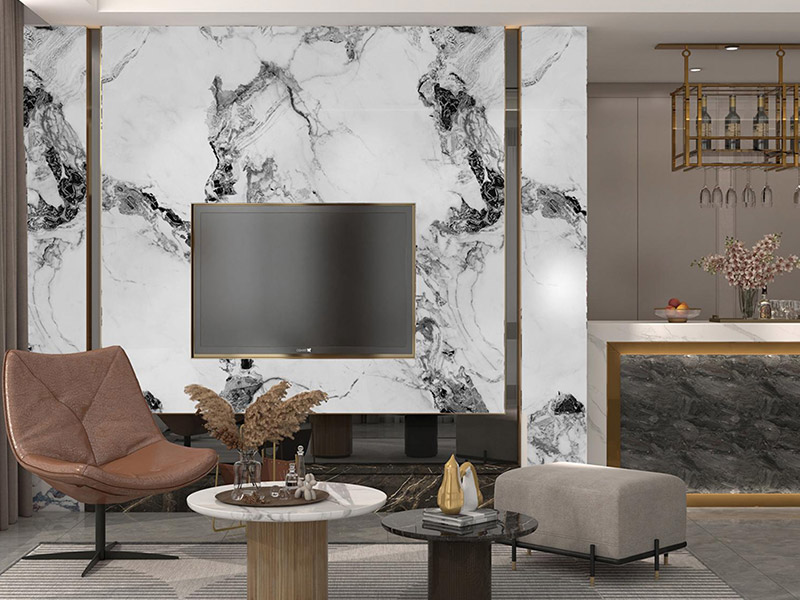 l&aacute;minas de m&aacute;rmol de PVC