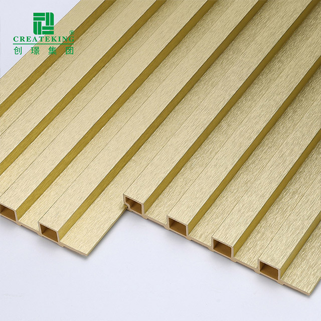 Panel de pared estriado de oro metálico de 155 * 17 mm