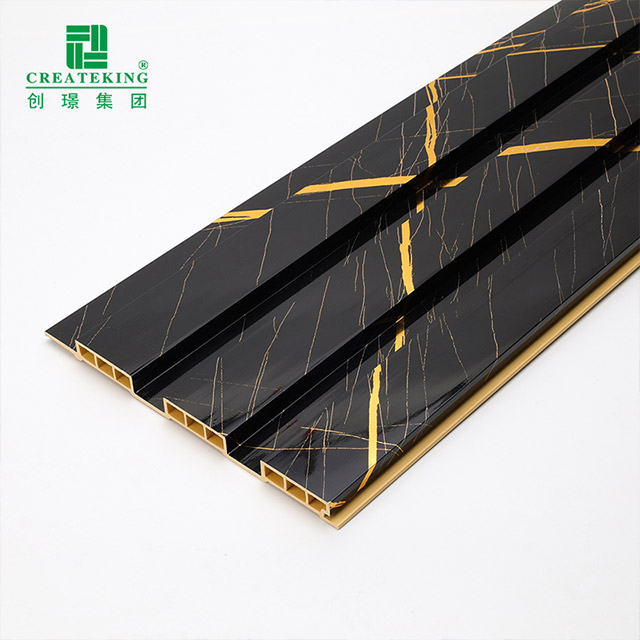 Paneles de pared estriados huecos de PVC de 204 * 17 mm