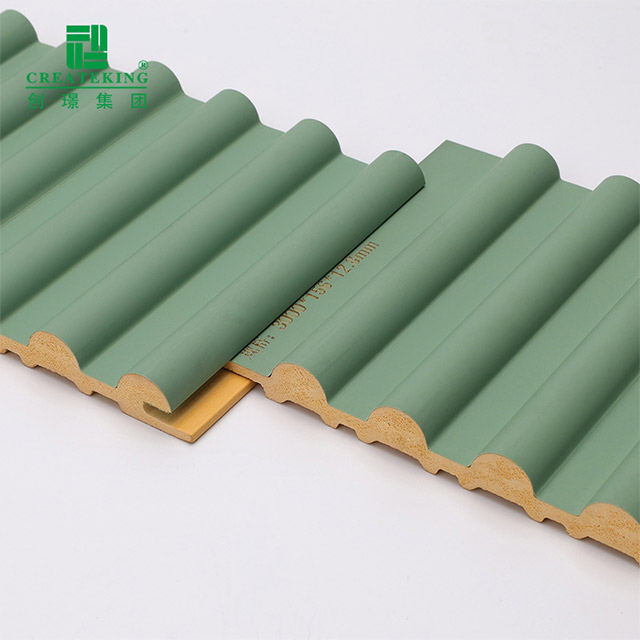 Panel de pared sólido semicircular exterior de PVC de 156 * 12,8 mm