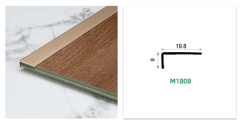 Tira de transici&oacute;n para pisos en forma de L