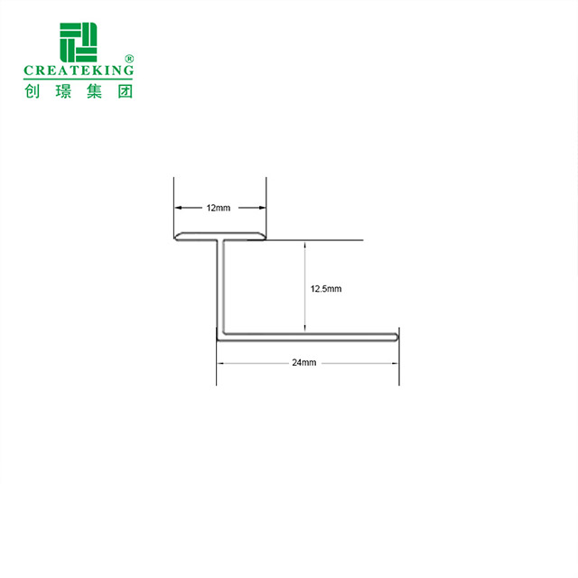 Borde en forma de T de 12x12,5 mm