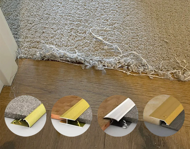 ¿Es necesario instalar una franja de transición entre alfombra y loseta?