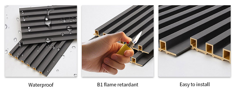 Paneles de pared estriados rectangulares