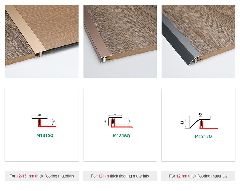Moldura en T de aluminio