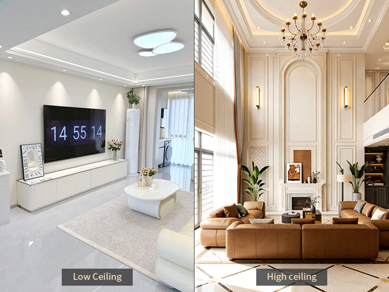 Guía de altura de rodapié profunda para techos bajos o altos