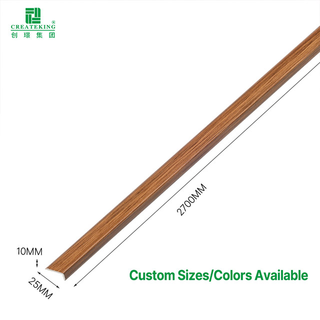 Tiras de borde para pisos laminados en forma de L de PVC de 24 * 10 mm