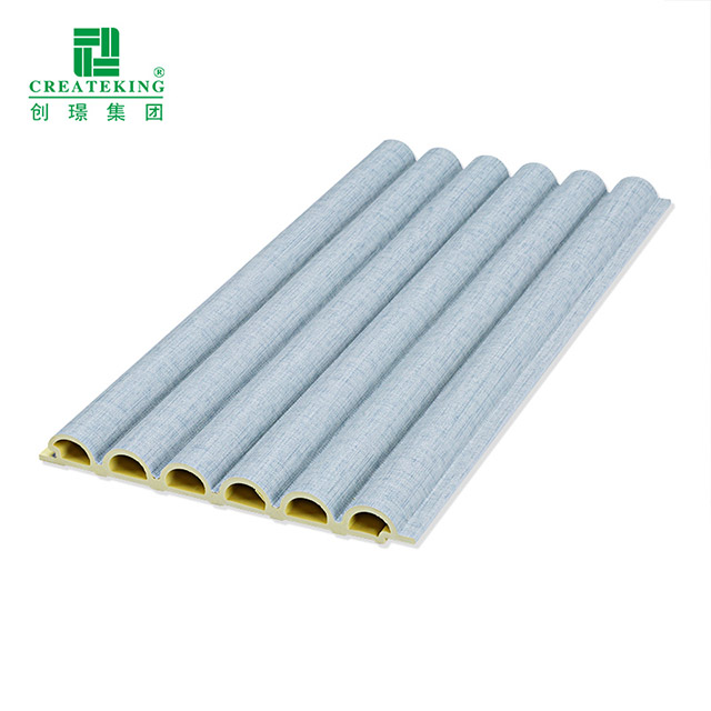 Panel de pared WPC con diseño semicircular de 158*15 mm