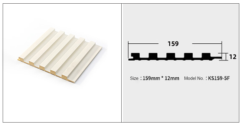 Paneles de pared macizos estriados de veta de madera de 159*12 mm