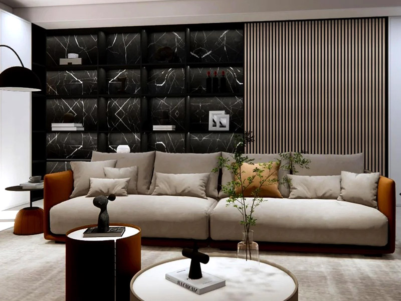 ¿Qué tipo de madera se utiliza para los paneles acústicos?