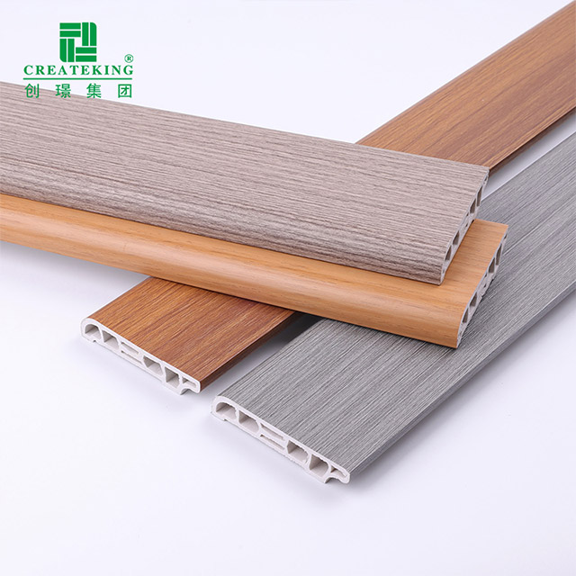 Zócalo de PVC de grano de madera de 60 * 15 mm