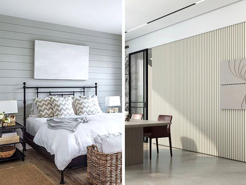 La diferencia entre paneles de pared Shiplap y PVC