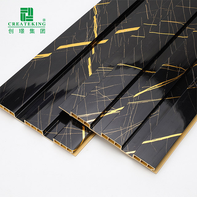 Paneles de pared estriados huecos de PVC de 204 * 17 mm