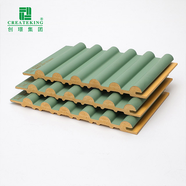 Panel de pared sólido semicircular exterior de PVC de 156 * 12,8 mm