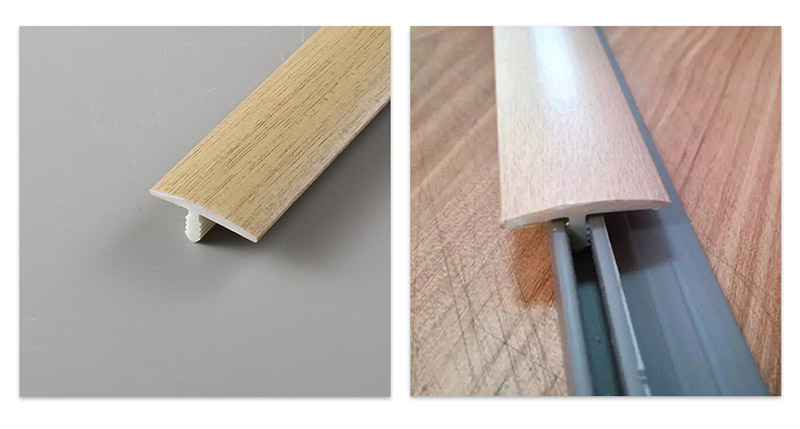 Tira de transici&oacute;n de piso de PVC en forma de T de 25 * 8 mm
