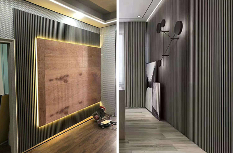 interior del panel de pared wpc