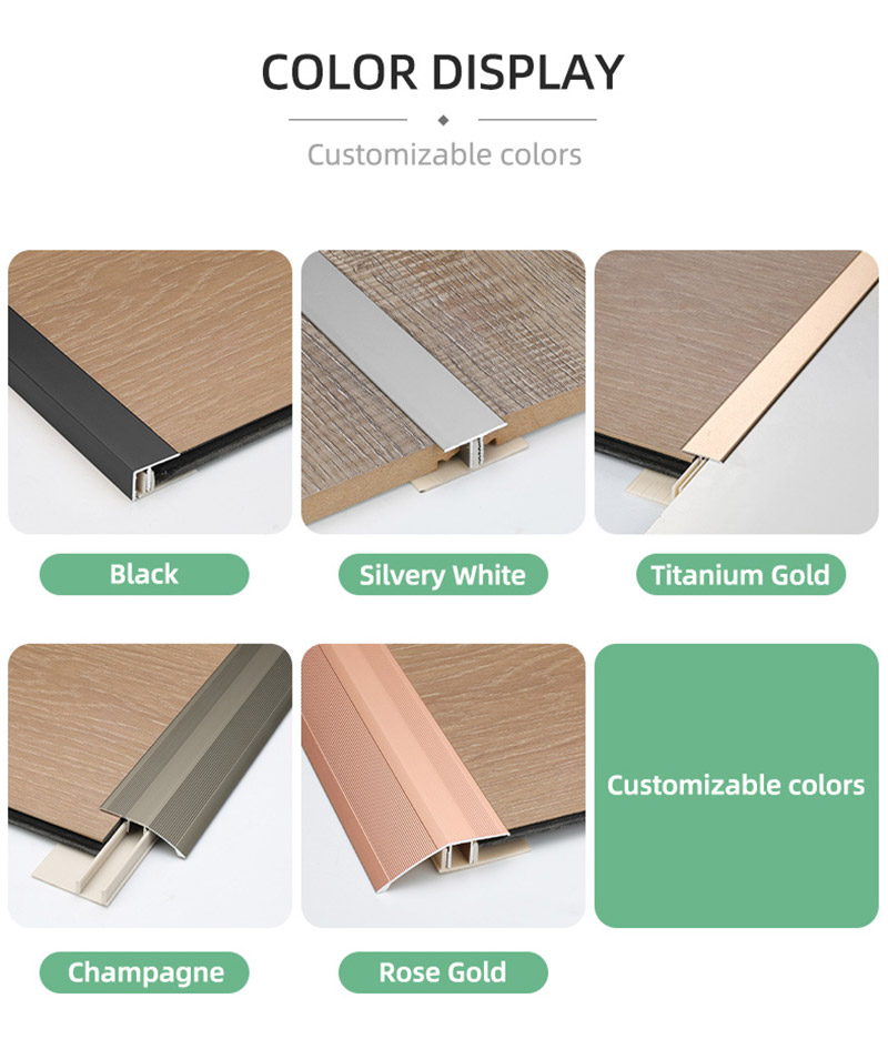 Perfil de extremo met&aacute;lico para pisos laminados