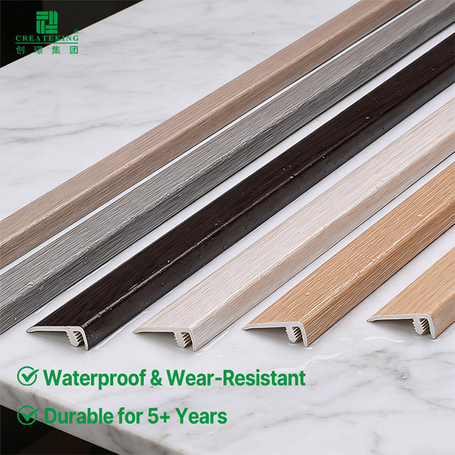 Tiras de borde de piso de PVC en forma de F de 30 * 10,5 mm