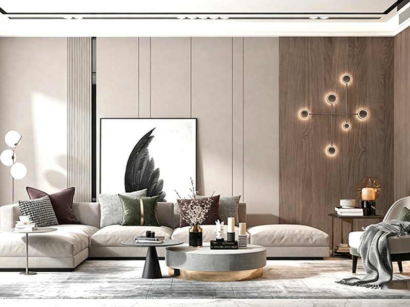 Dise&ntilde;o de interiores con regla de 3 colores.