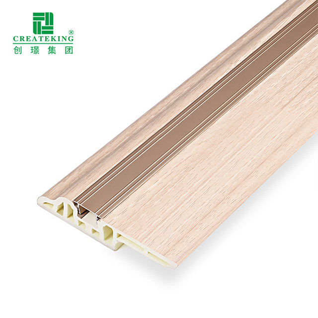 Rodapié de clavo oculto con lengua de cordero de PVC de 75 * 15 mm